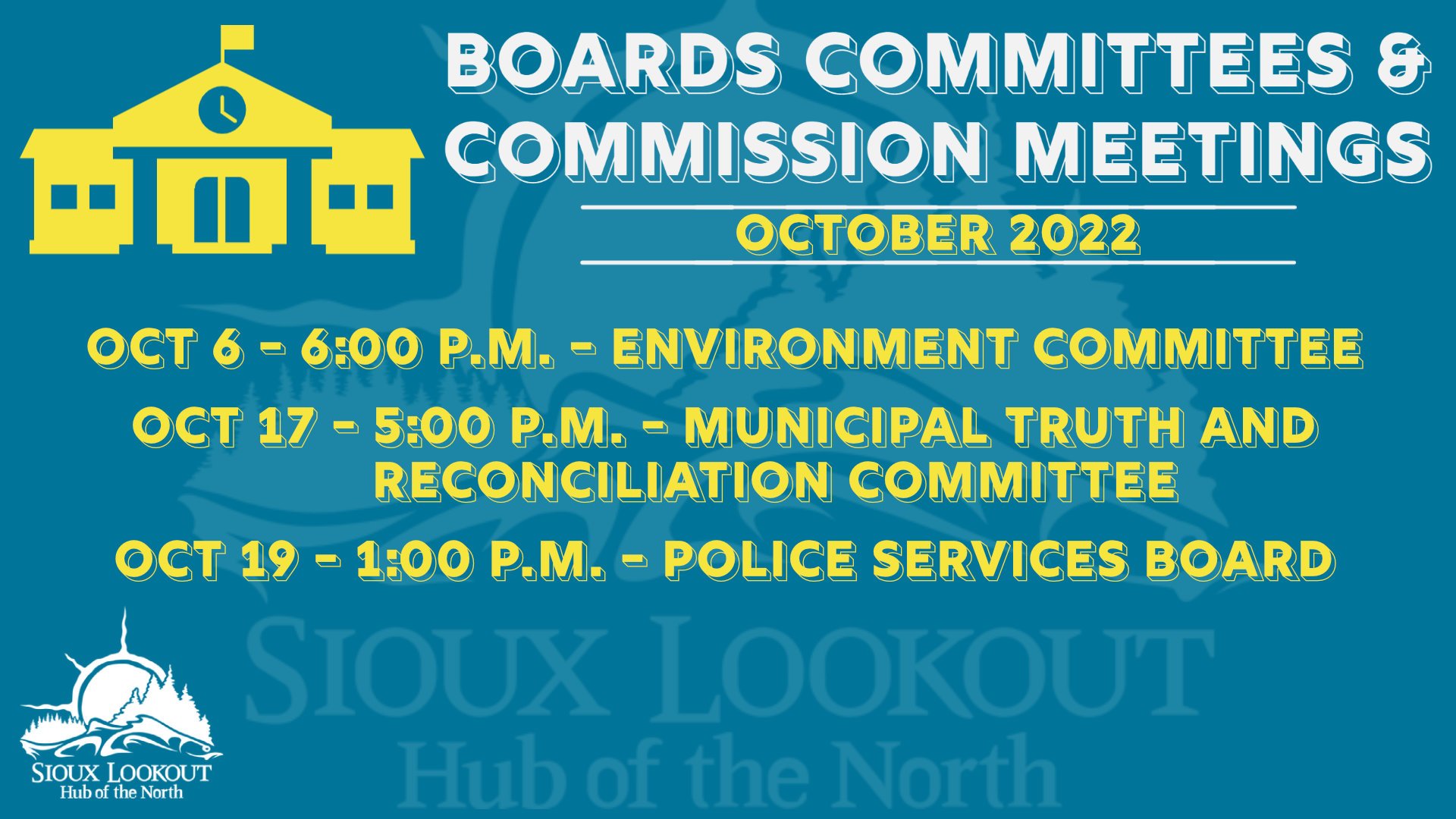 Board and Committee Meetings - October 2022
