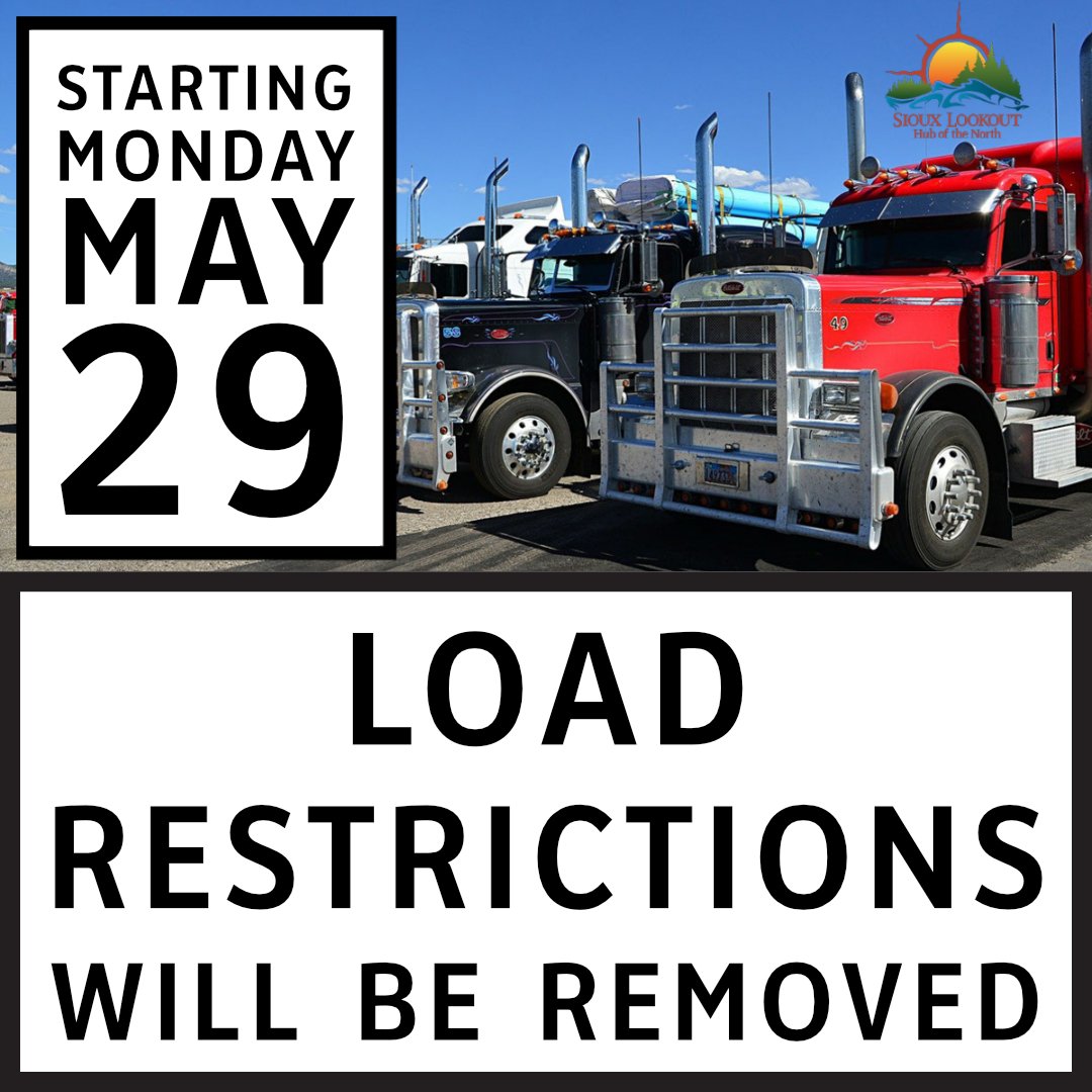 Load Restrictions Being Lifted Monday