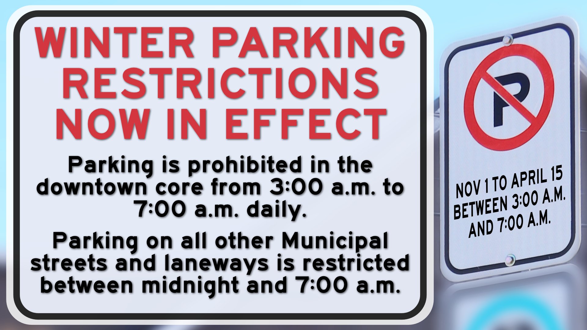 Winter Parking Restrictions in Effect