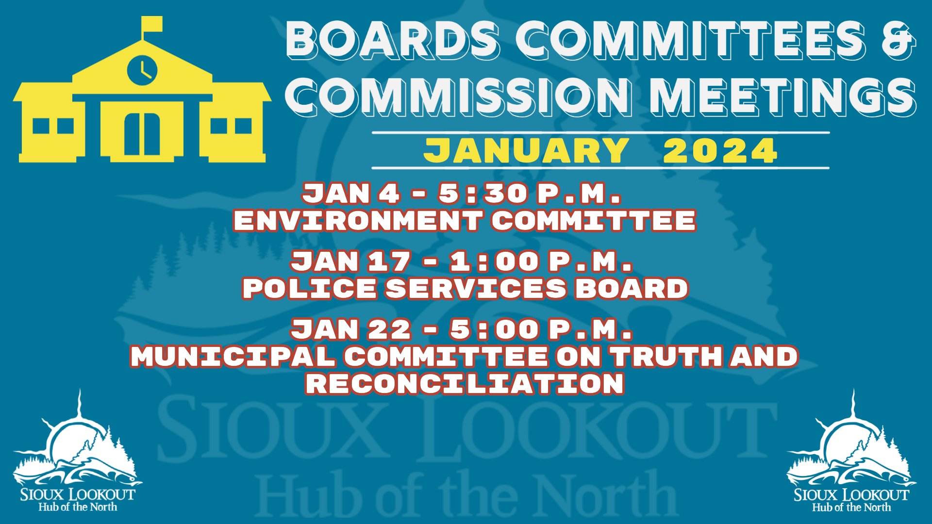 Board and Committee Meetings - January 2024