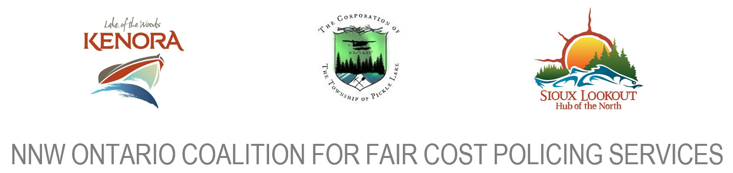 NNW Ontario Coalition for Fair Cost Policing Services Logos