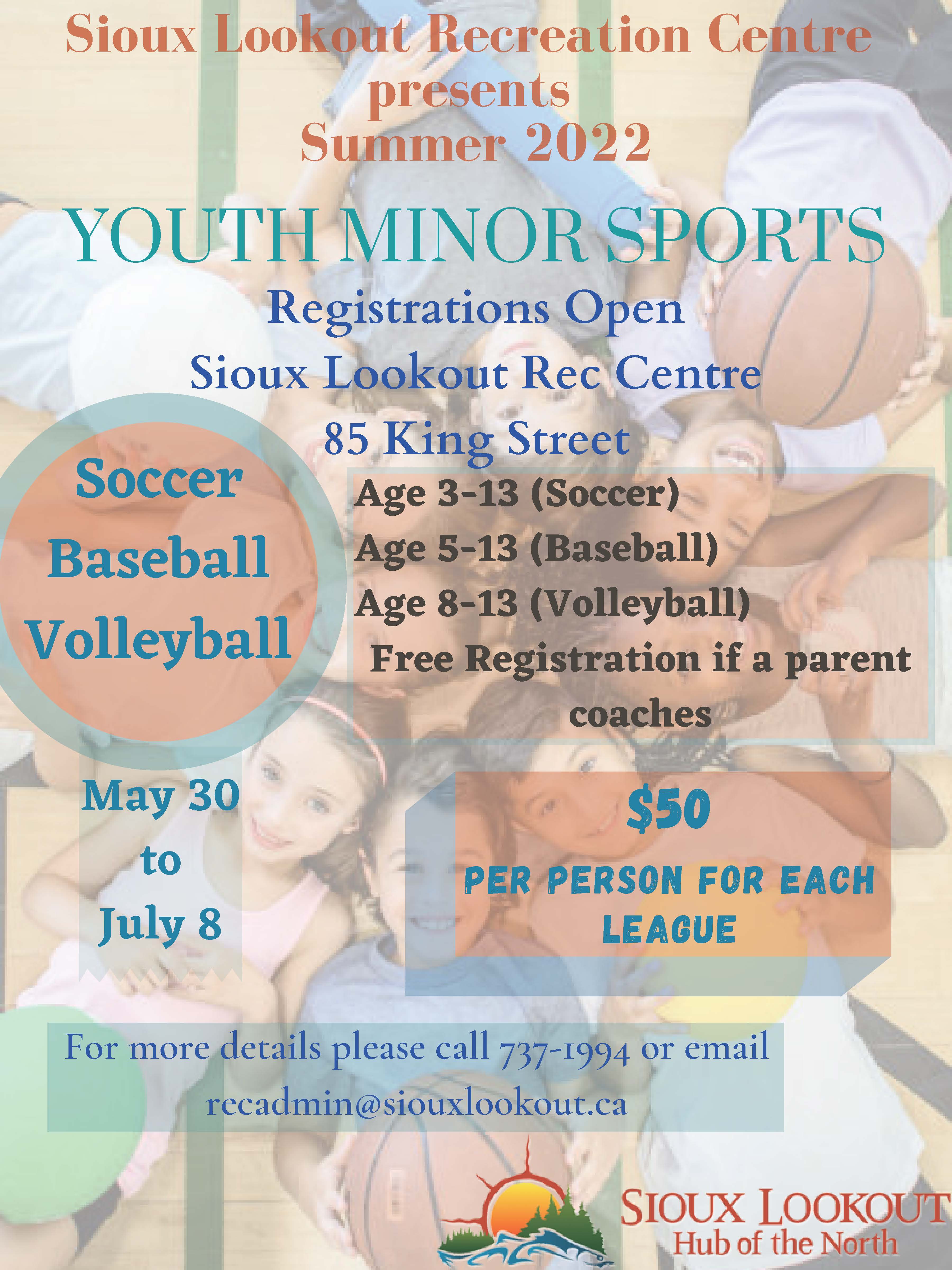 Youth Summer Sports Registration Poster