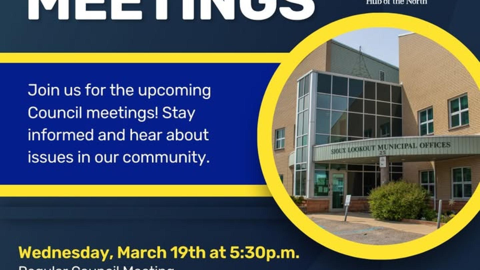 The Council meeting schedule for March and April 2025