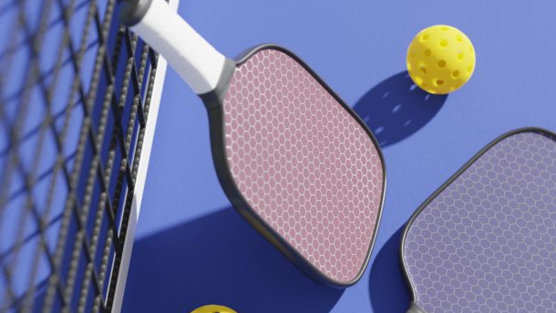 Pickleball racquets and balls