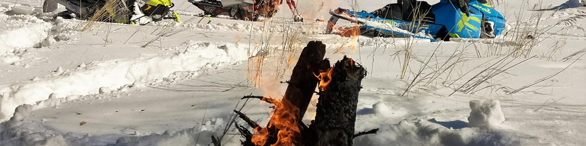 A winter campfire