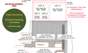 Site plan diagram for the Hillcrest Drive site