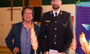 Ziggy Beardy receiving award