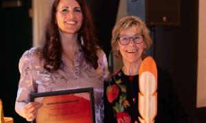 Terry Lynne Jewell receiving award