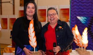 Tanya Necan receiving award