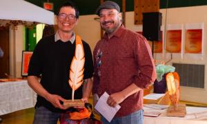 Jesse Terry receiving award