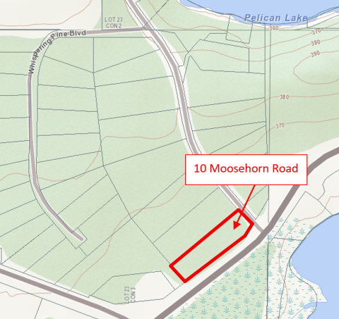 Key map showing the subject property at 10 Moosehorn Road