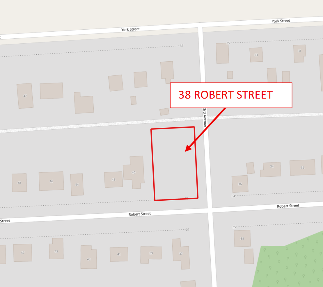 Key map of the property at 38 Robert Street