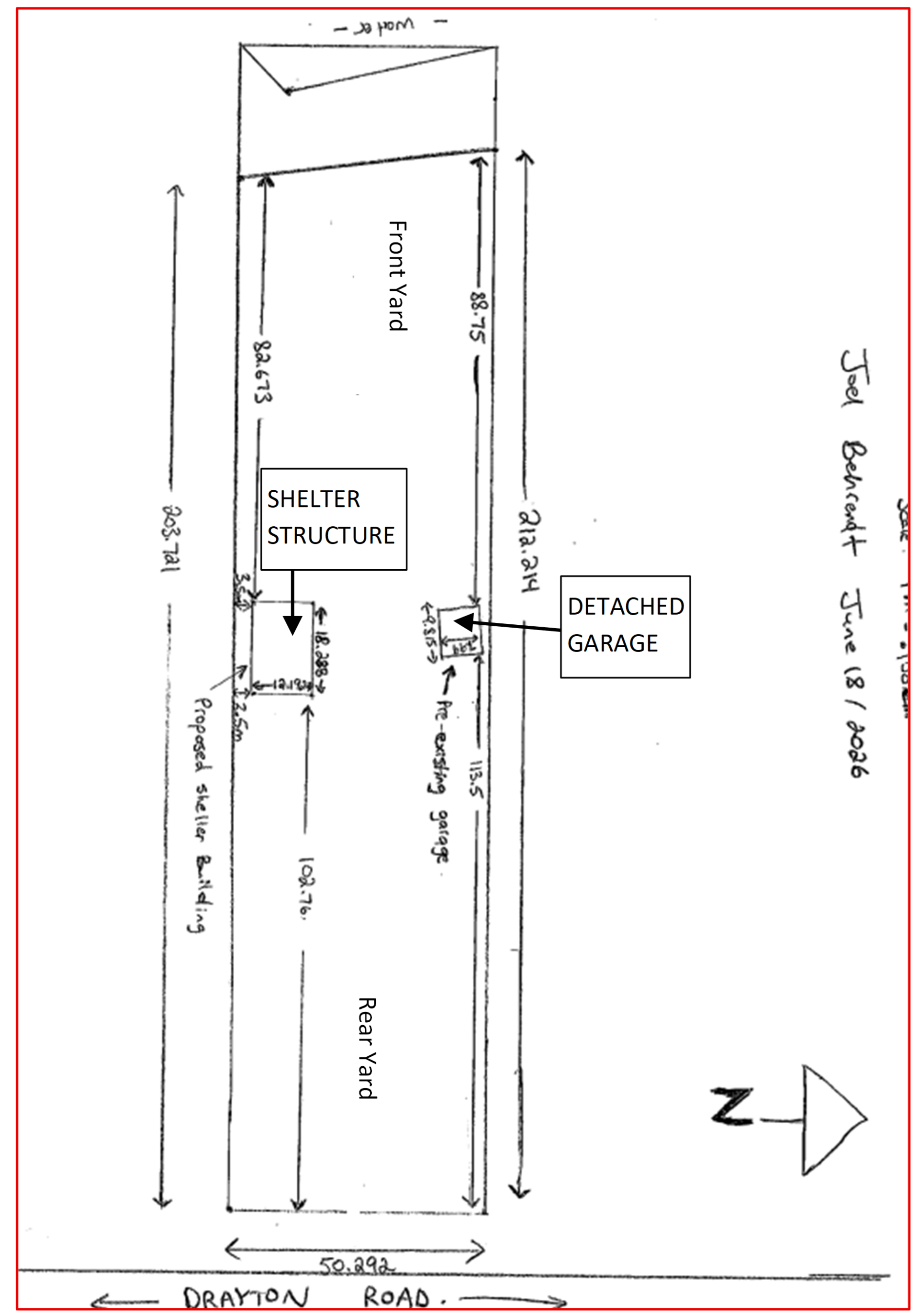 Site sketch for Z04-2026