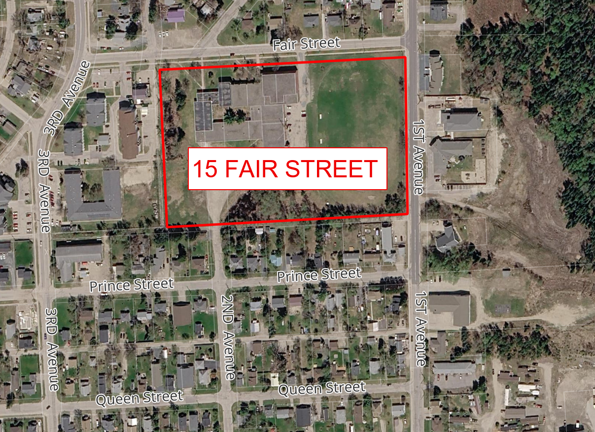 A map of the property at 15 Fair Street.