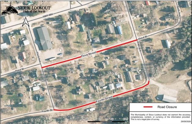 Road closure alert for chip and seal work